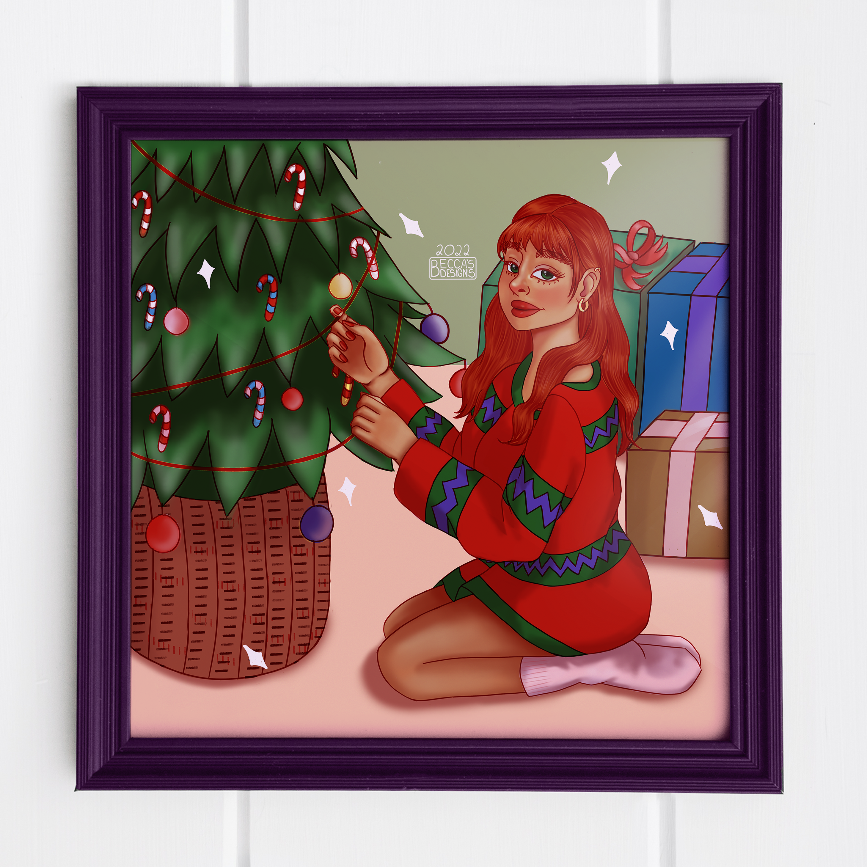 Oh Christmas Tree Square Print