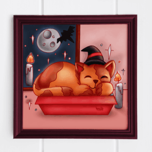 Cozy Kitty Art print