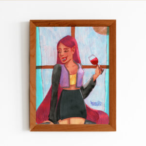 Midnight Wine A4 Art Print